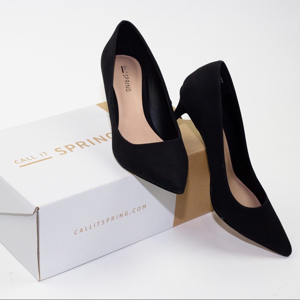 Black Pointed Toe 3" Heels